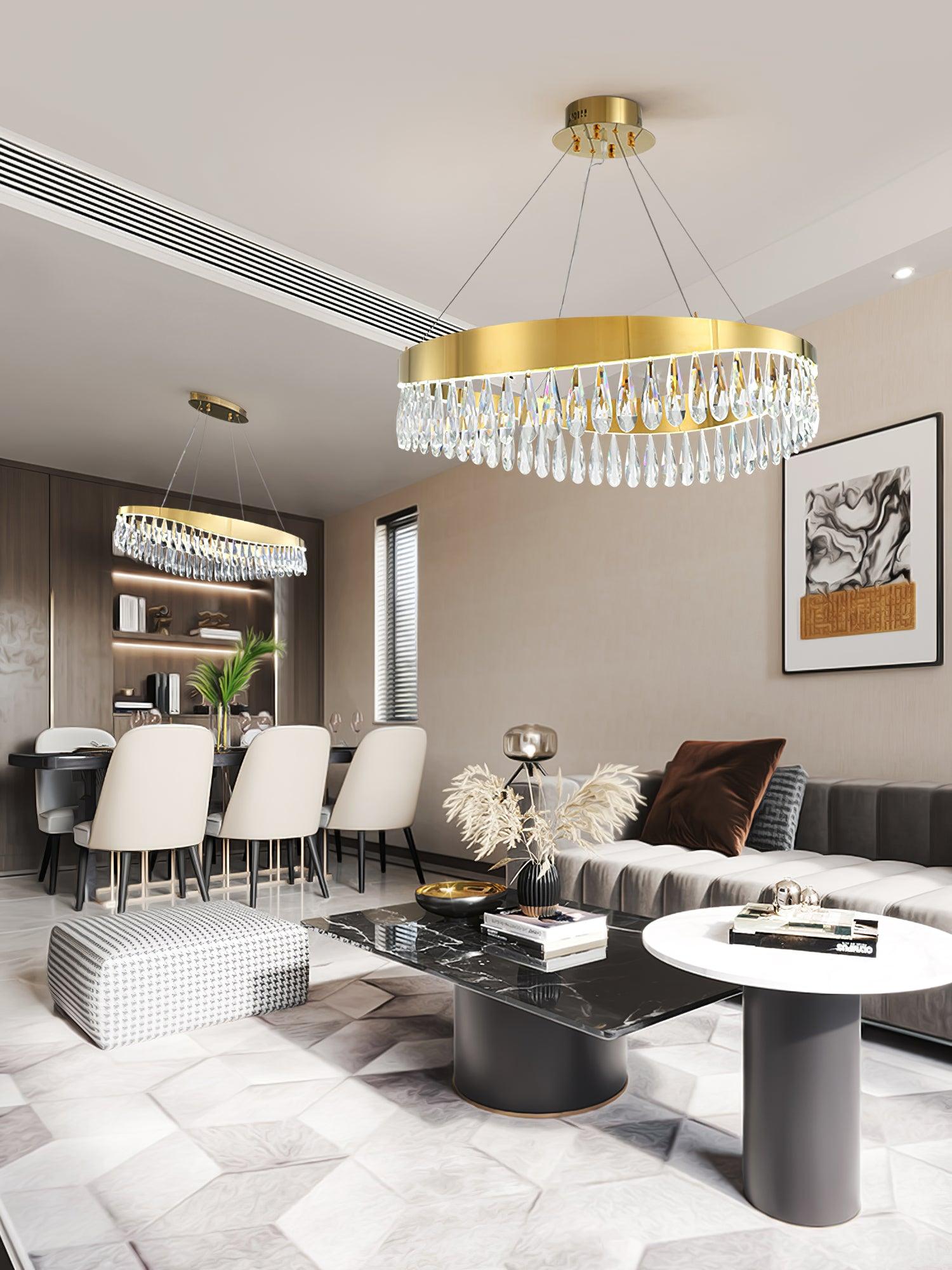 Lustra Chandelier Anneau en Cristal Poli - Neutralighting