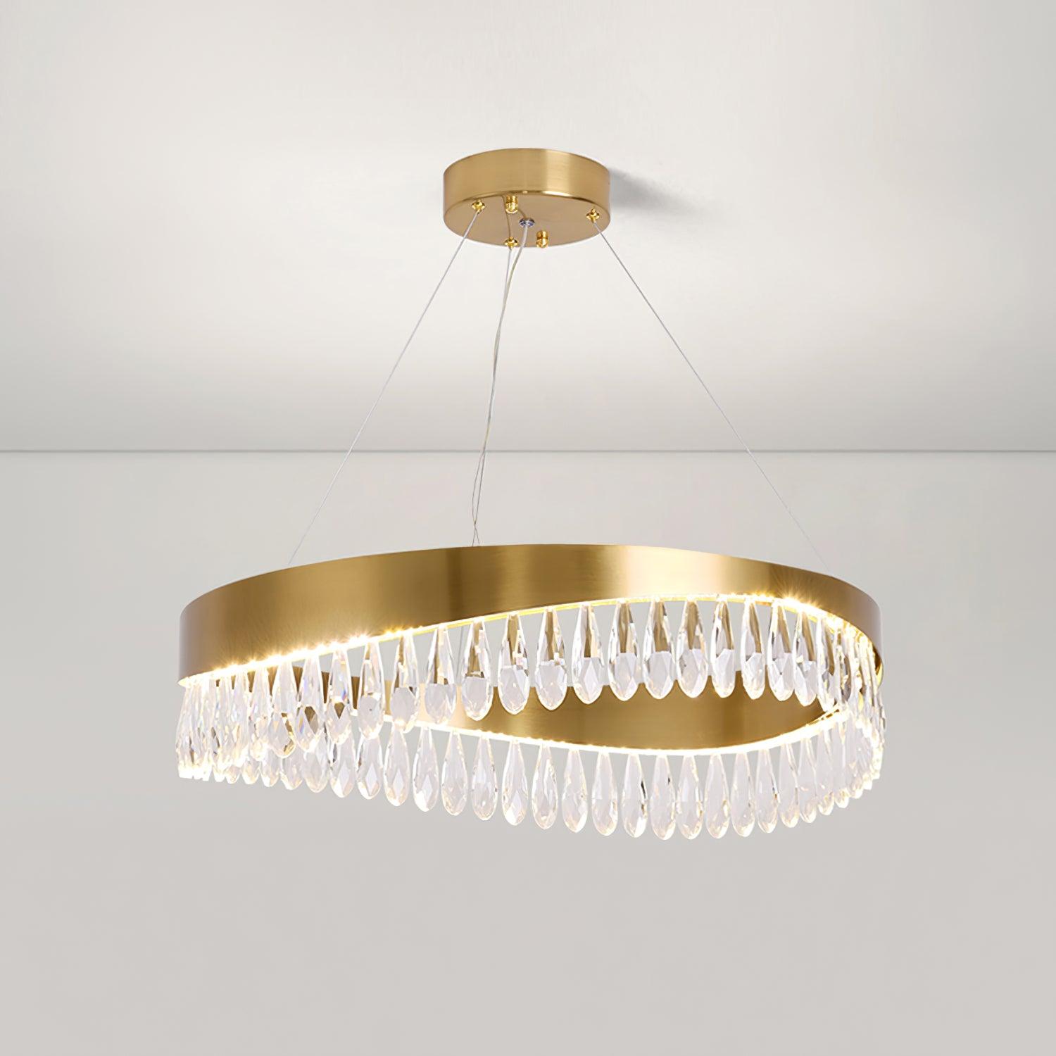 Lustra Chandelier Anneau en Cristal Poli - Neutralighting
