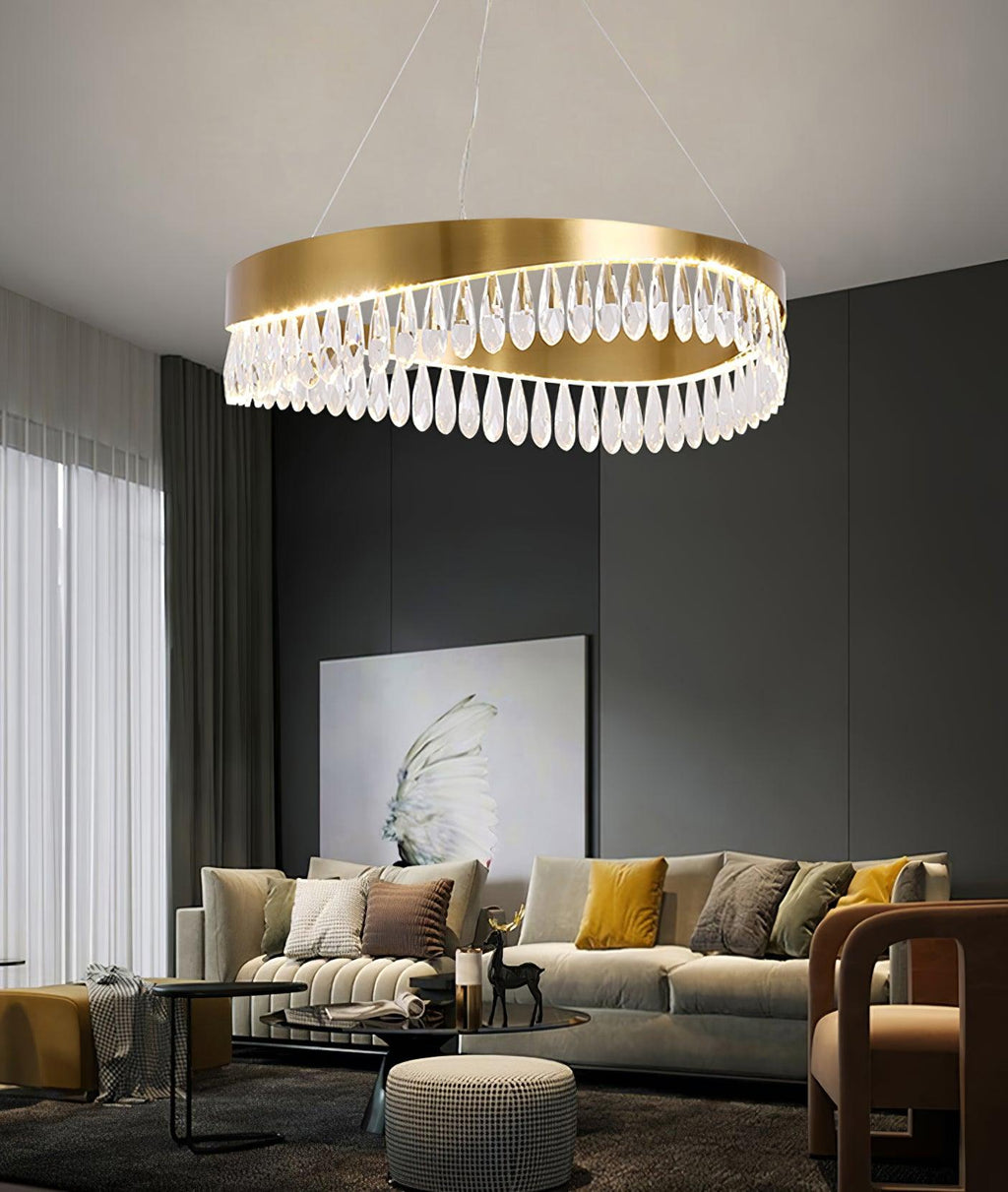 Lustra Chandelier Anneau en Cristal Poli - Neutralighting