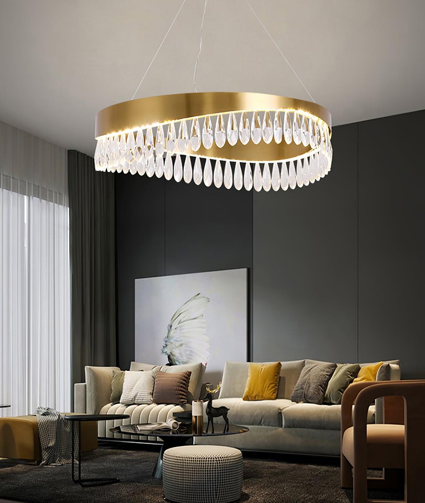 Lustra Chandelier Anneau en Cristal Poli - Neutralighting