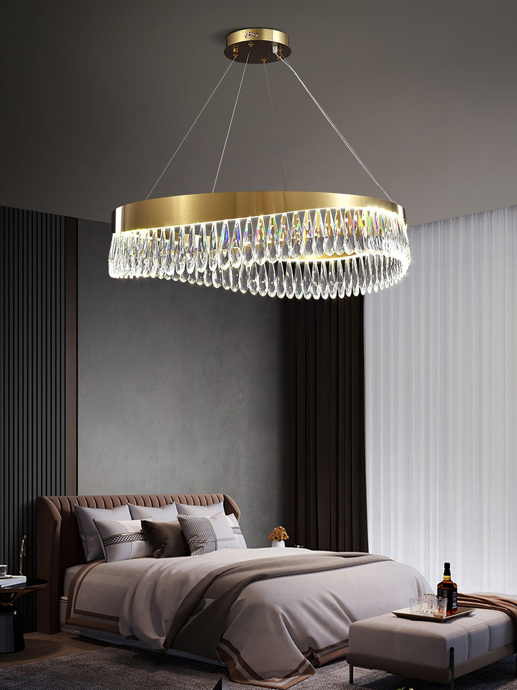 Lustra Chandelier Anneau en Cristal Poli - Neutralighting