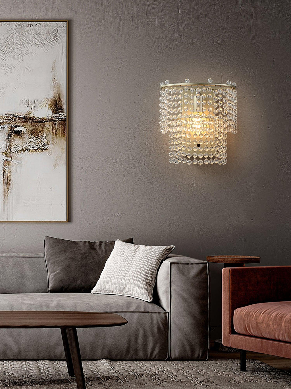 Aurora Applique Murale Cascade de Cristal - Neutralighting