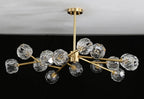 Lustra Suspension Lampe Boule en Cristal et Laiton en Grappe - Neutralighting