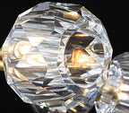 Lustra Suspension Lampe Boule en Cristal et Laiton en Grappe - Neutralighting
