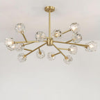 Lustra Suspension Lampe Boule en Cristal et Laiton en Grappe - Neutralighting