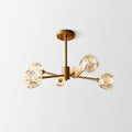 Lustra Suspension Lampe Boule en Cristal et Laiton en Grappe - Neutralighting