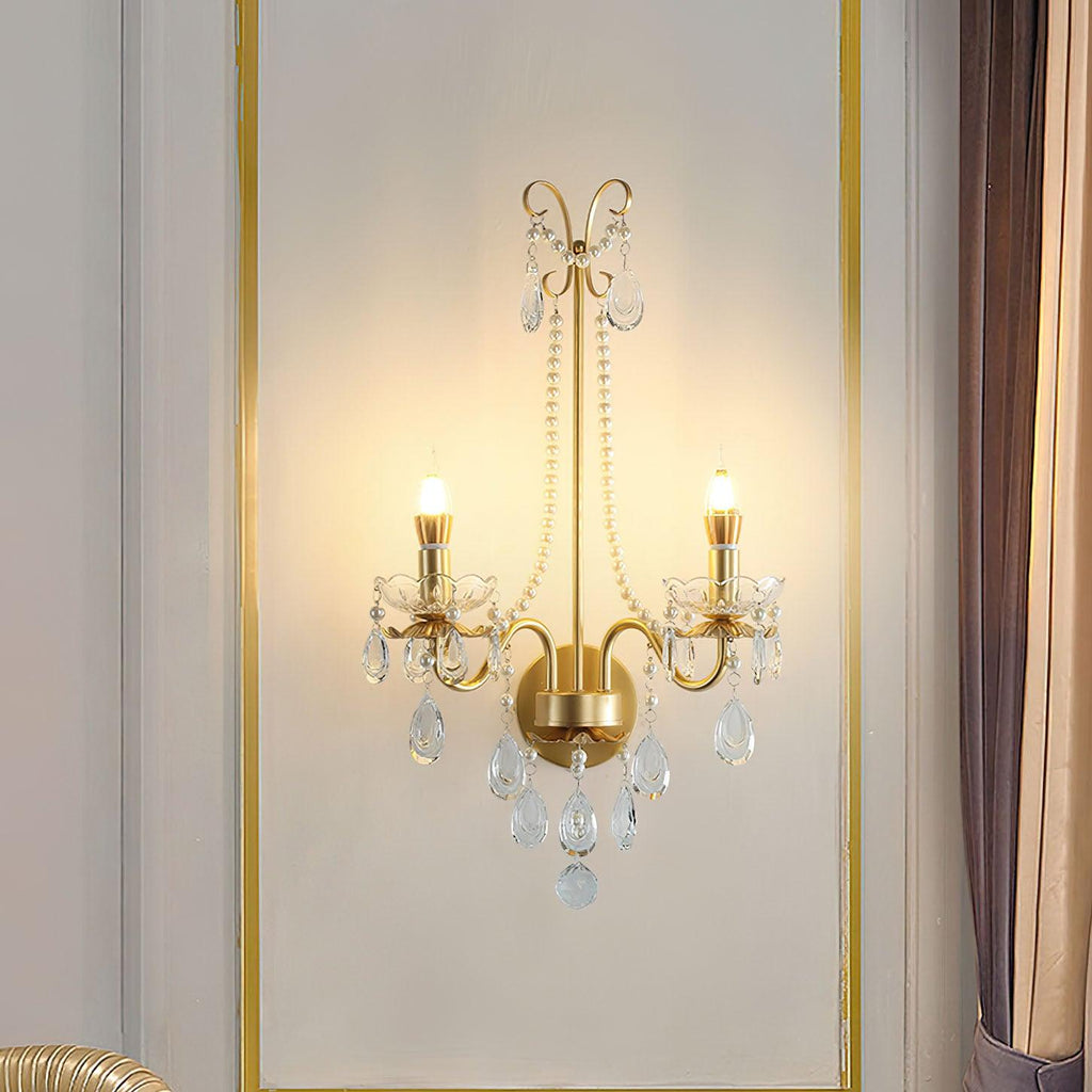 Nydoraris Applique Murale Cristal Chaîne de Perles Élégance - Neutralighting