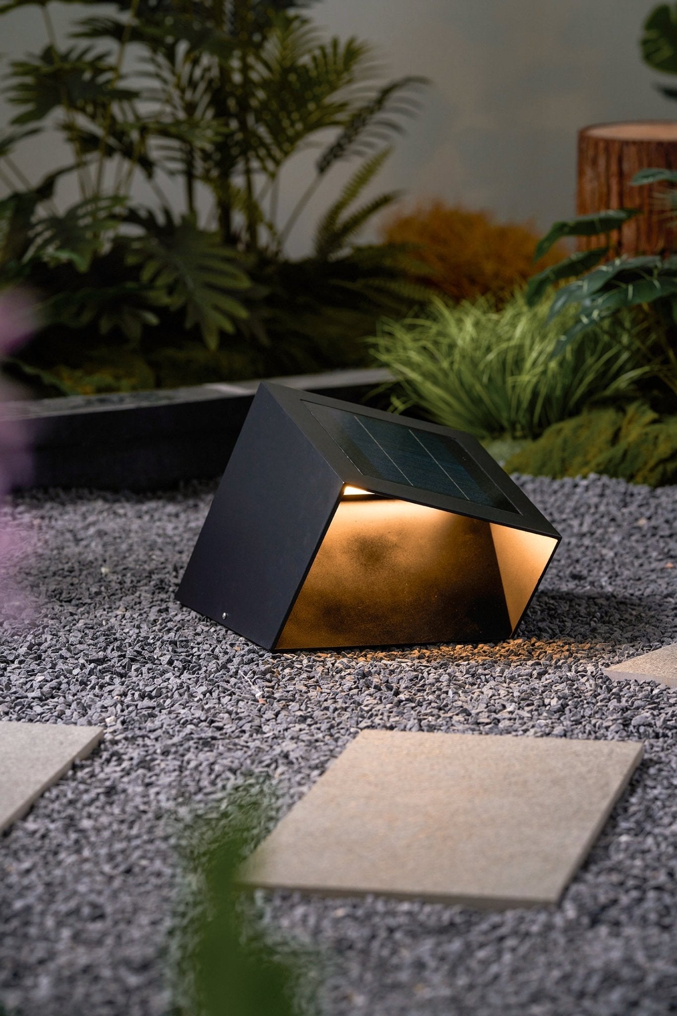 Evsore Lampe Solaire Extérieure Unique Cube Jardin - Neutralighting