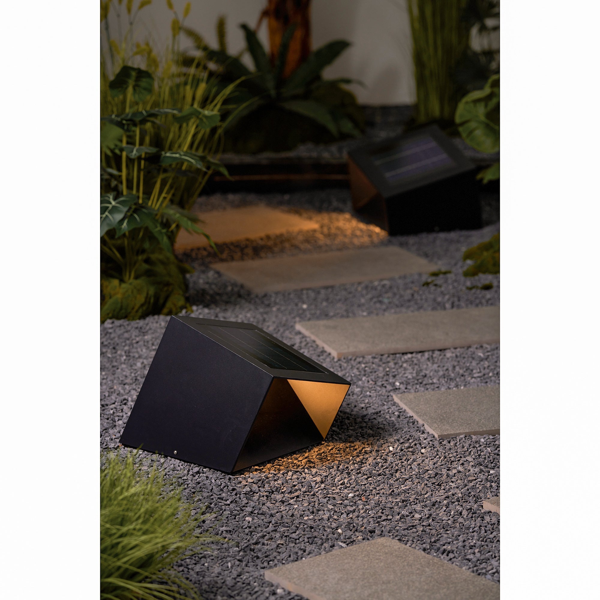 Evsore Lampe Solaire Extérieure Unique Cube Jardin - Neutralighting