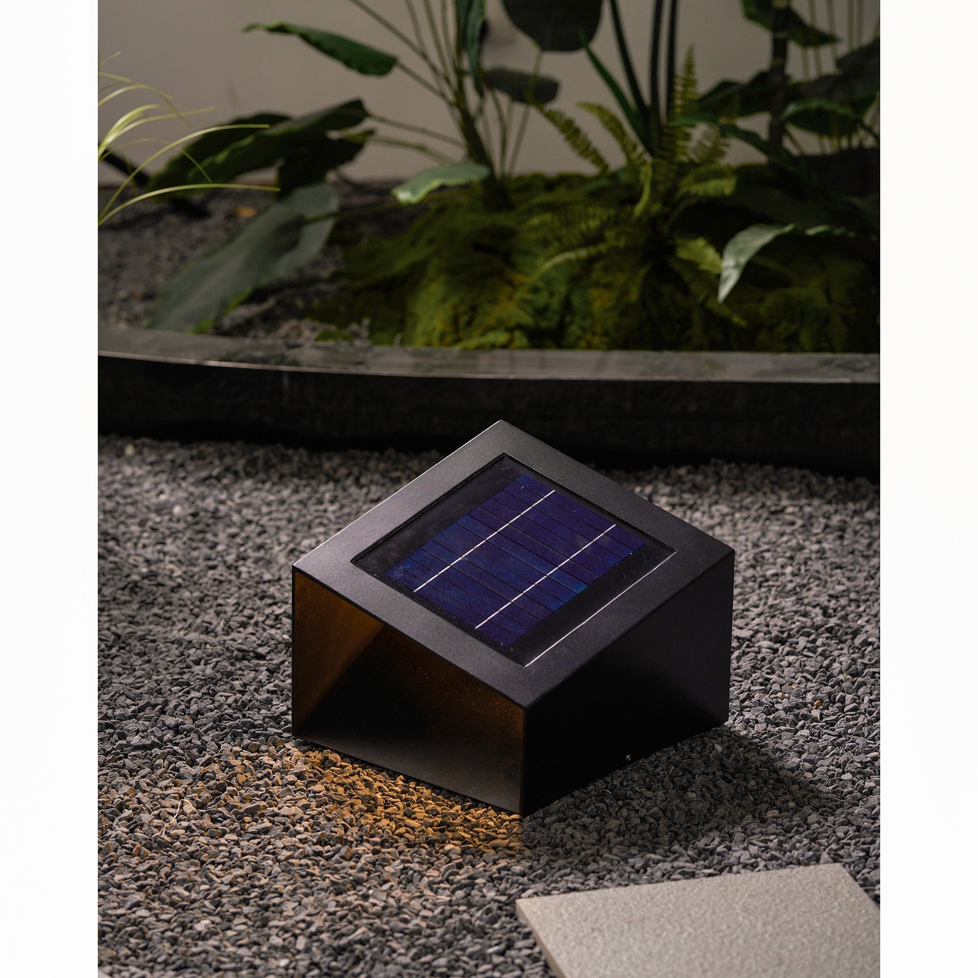 Evsore Lampe Solaire Extérieure Unique Cube Jardin - Neutralighting