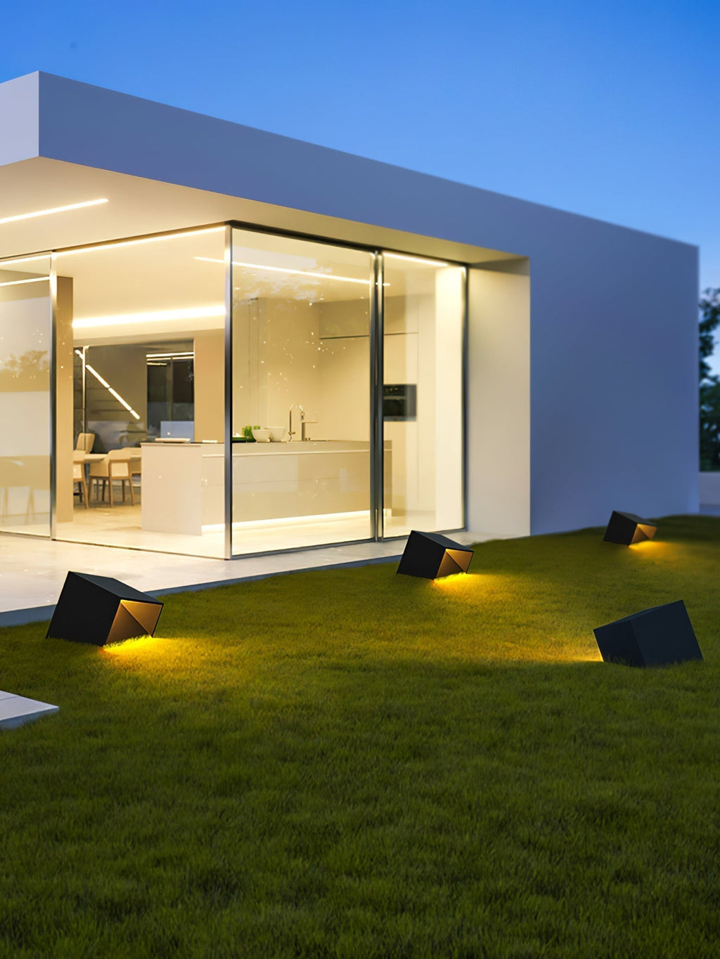Evsore Lampe Solaire Extérieure Unique Cube Jardin - Neutralighting