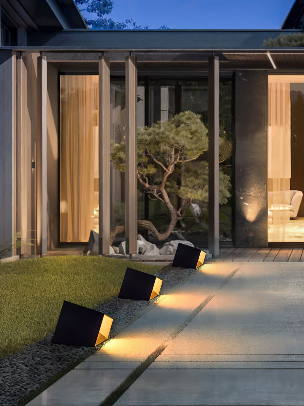 Evsore Lampe Solaire Extérieure Unique Cube Jardin - Neutralighting