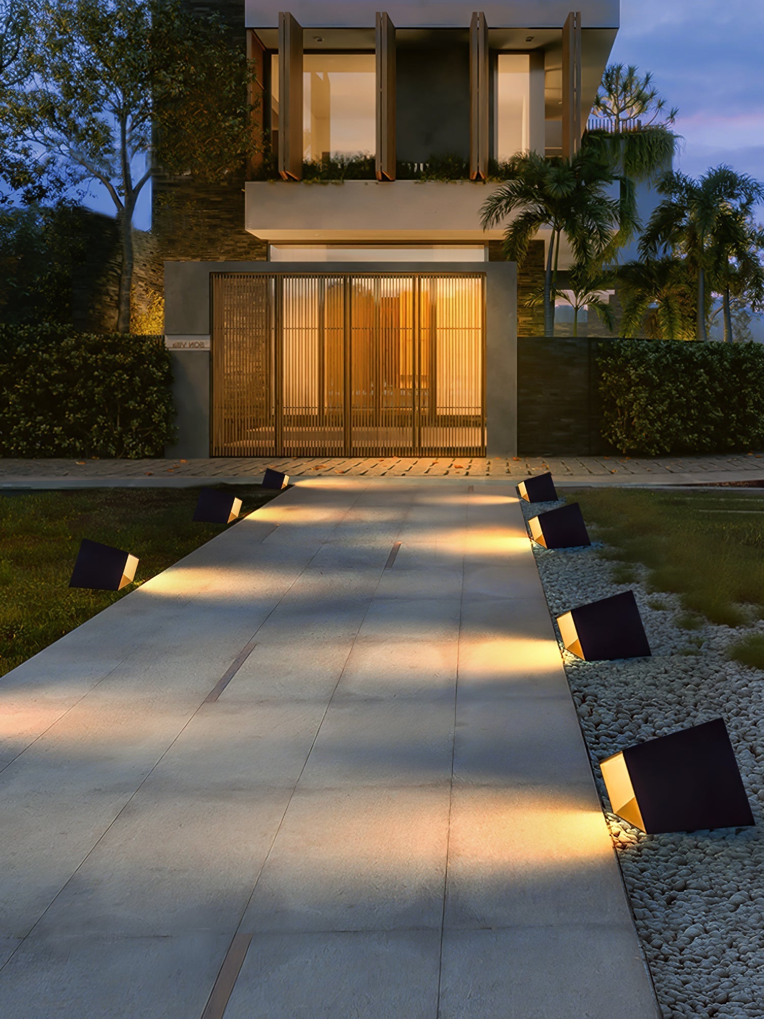 Evsore Lampe Solaire Extérieure Unique Cube Jardin - Neutralighting
