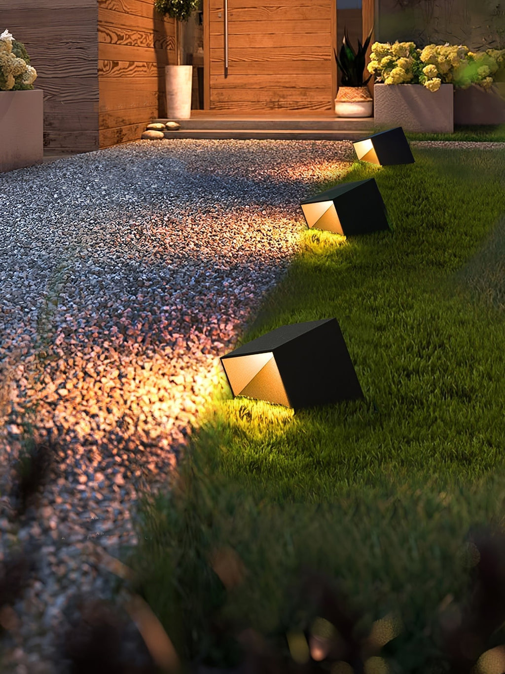 Evsore Lampe Solaire Extérieure Unique Cube Jardin - Neutralighting