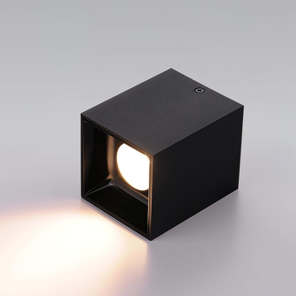 Lustra Plafonnier Cube Carré Noir Projecteur - Neutralighting