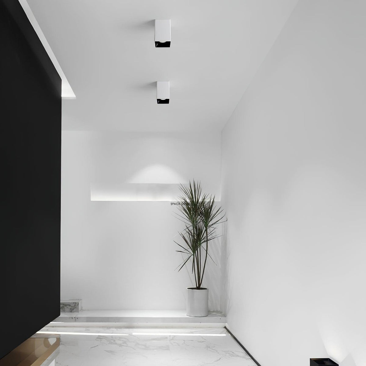 Lustra Plafonnier Cube Carré Noir Projecteur - Neutralighting