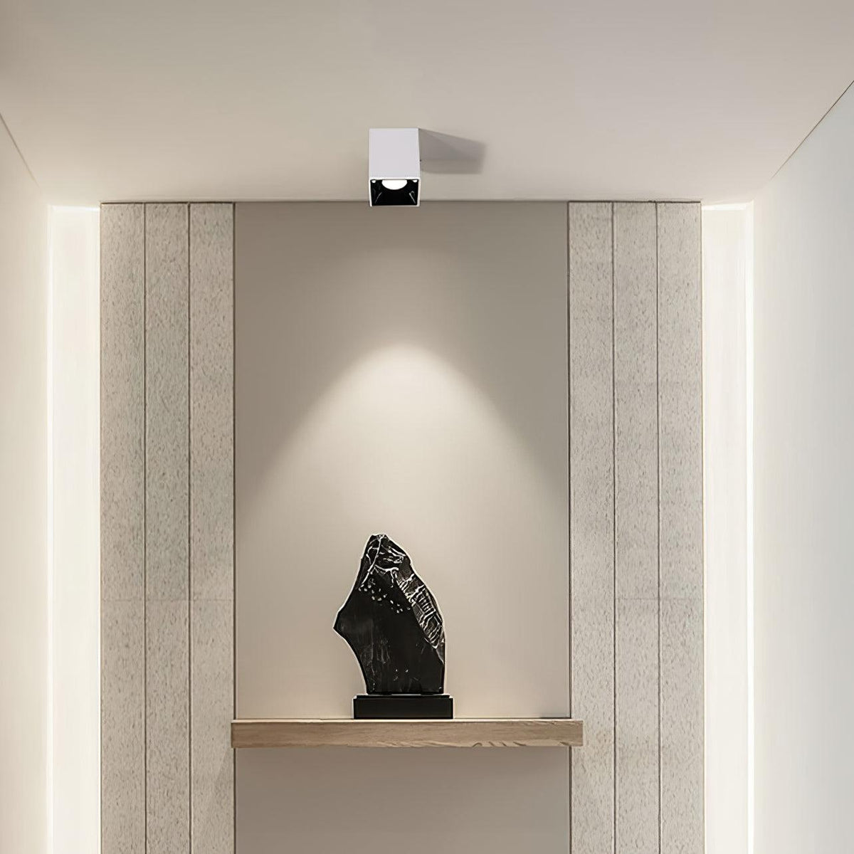 Lustra Plafonnier Cube Carré Noir Projecteur - Neutralighting