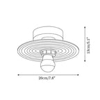 Curios Lumière de Plafond Spirale en verre Avec Base en Chrome - Neutralighting