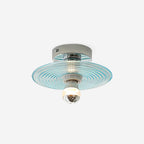 Curios Plafonnier Ondulation Verre Chrome Moderne - Neutralighting