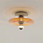Curios Lumière de Plafond Spirale en verre Avec Base en Chrome - Neutralighting