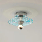 Curios Lumière de Plafond Spirale en verre Avec Base en Chrome - Neutralighting