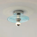 Curios Lumière de Plafond Spirale en verre Avec Base en Chrome - Neutralighting