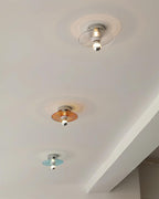 Curios Lumière de Plafond Spirale en verre Avec Base en Chrome - Neutralighting