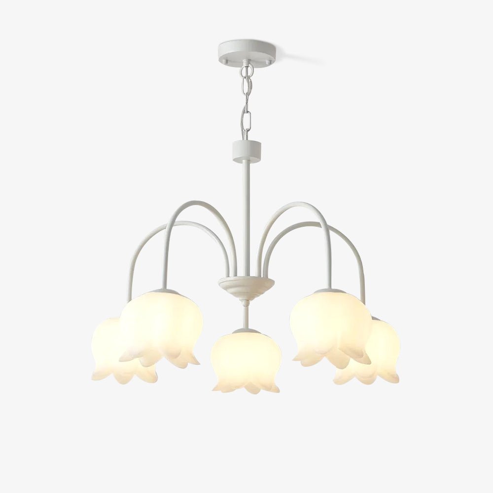 Lustra Chandelier Floral Blanc Élégant - Neutralighting