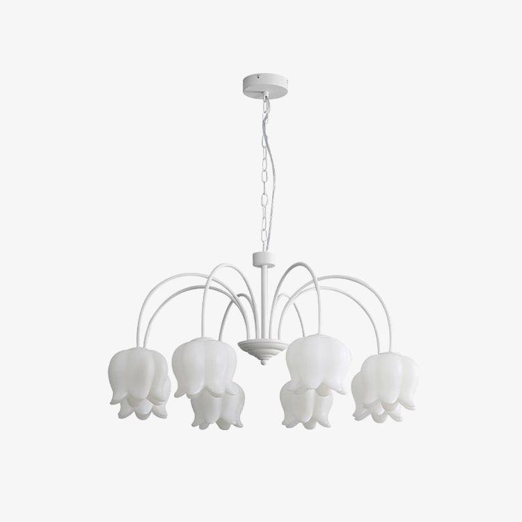 Lustra Chandelier Floral Blanc Élégant - Neutralighting
