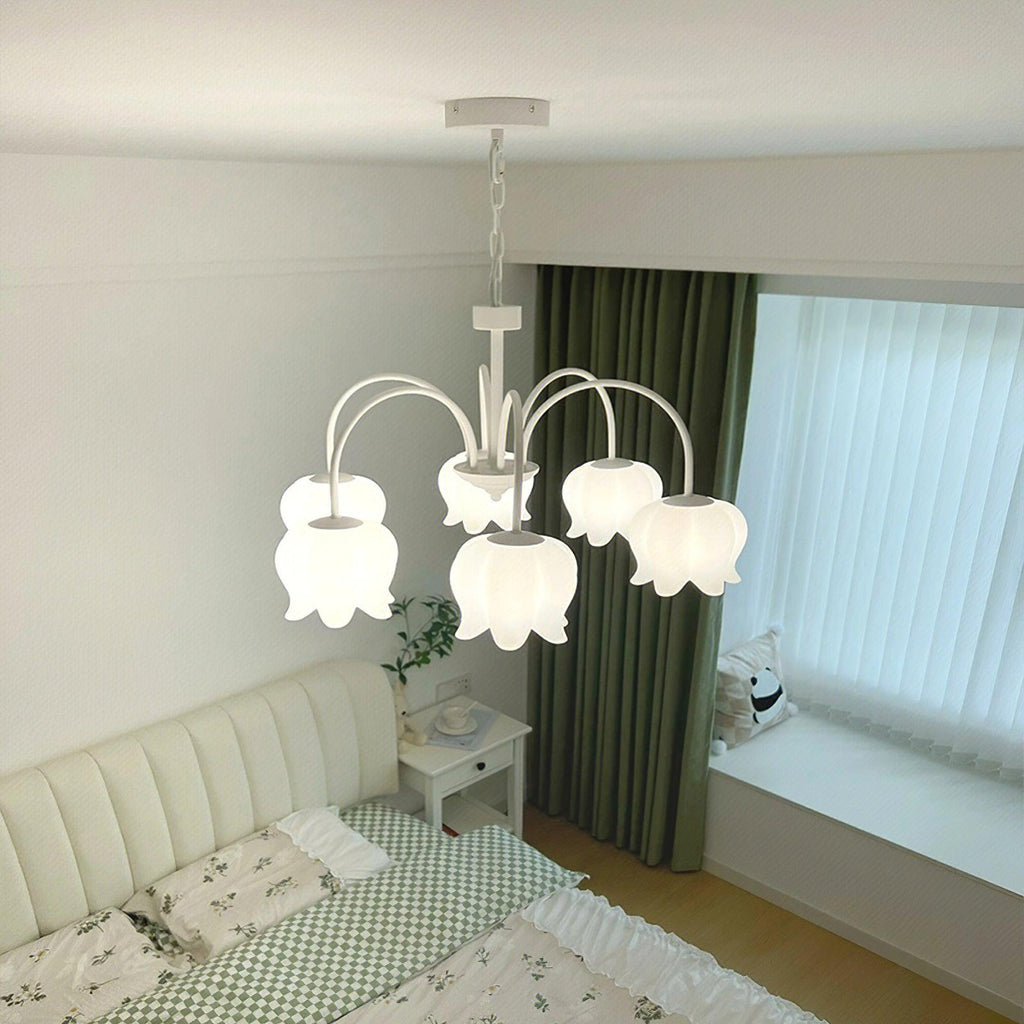 Lustra Chandelier Floral Blanc Élégant - Neutralighting