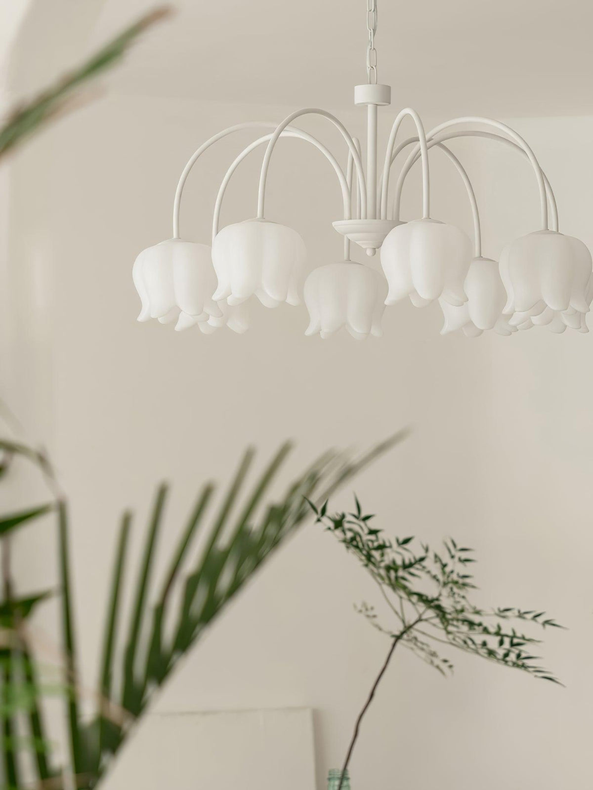 Lustra Chandelier Floral Blanc Élégant - Neutralighting