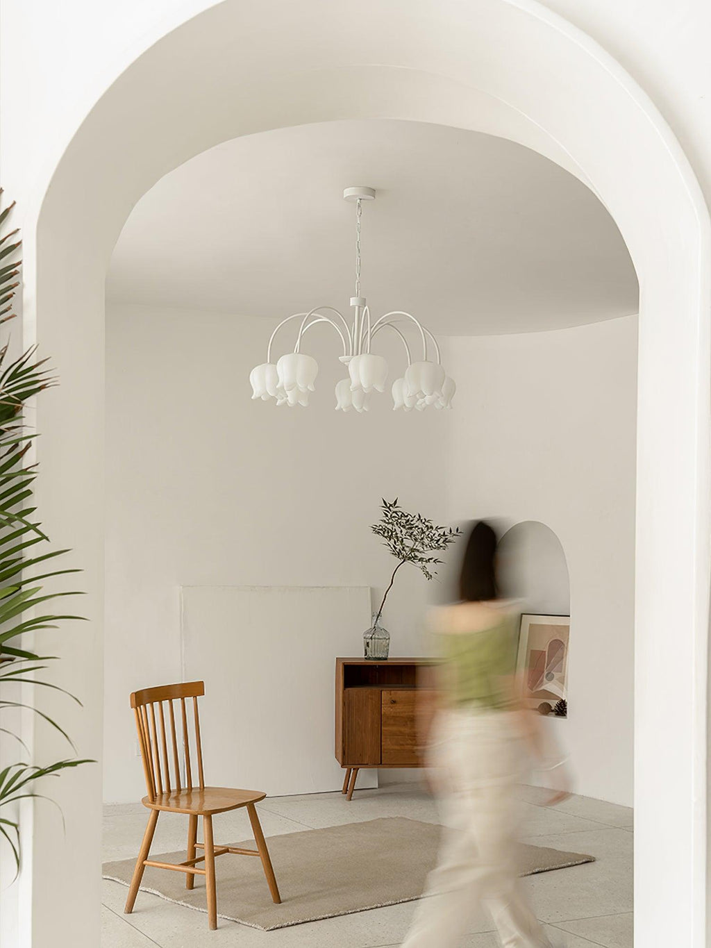Lustra Chandelier Floral Blanc Élégant - Neutralighting