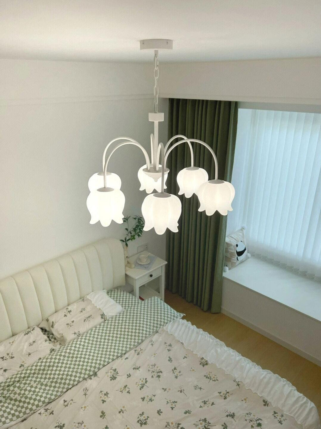 Lustra Chandelier Floral Blanc Élégant - Neutralighting