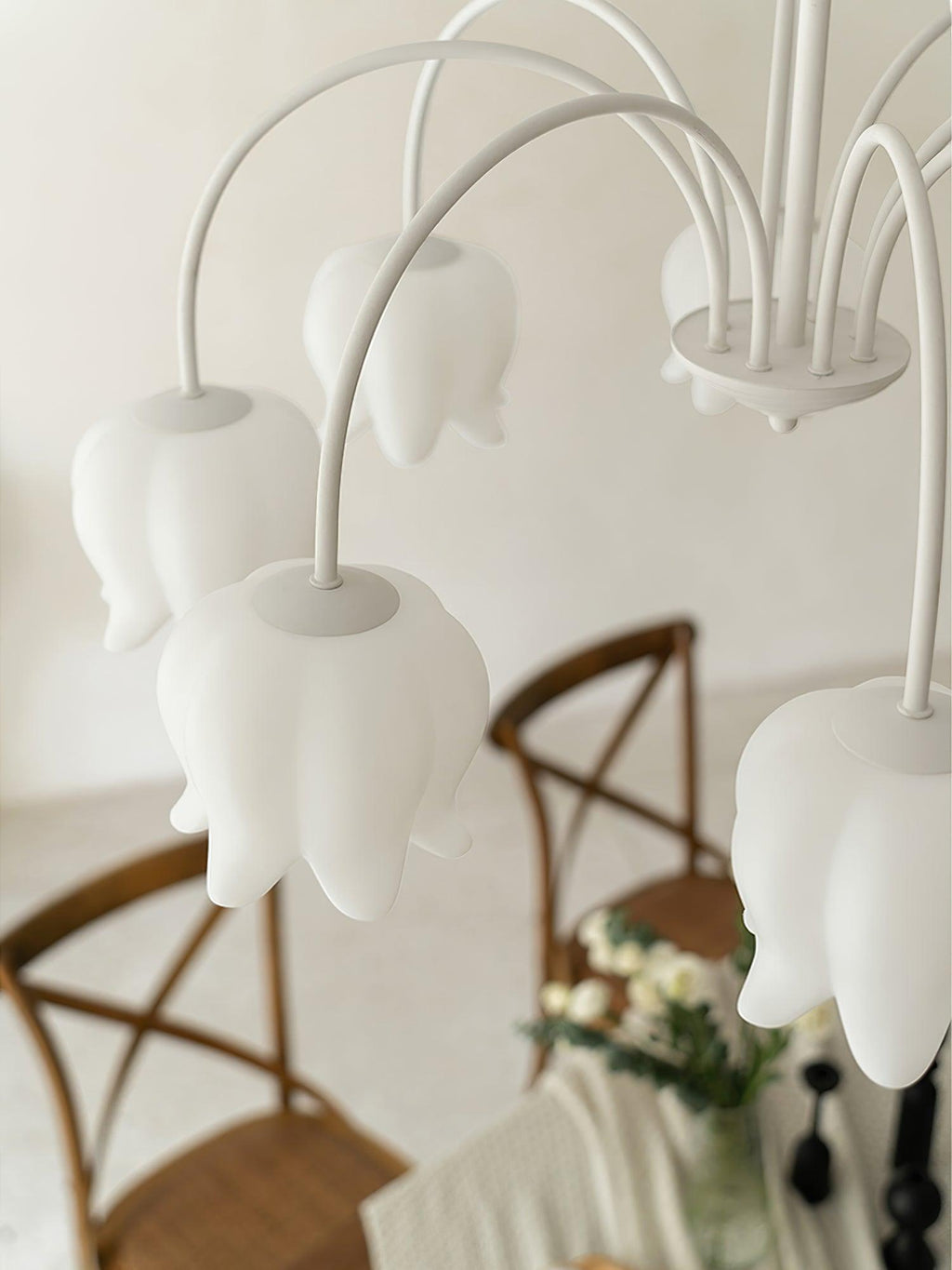 Lustra Chandelier Floral Blanc Élégant - Neutralighting