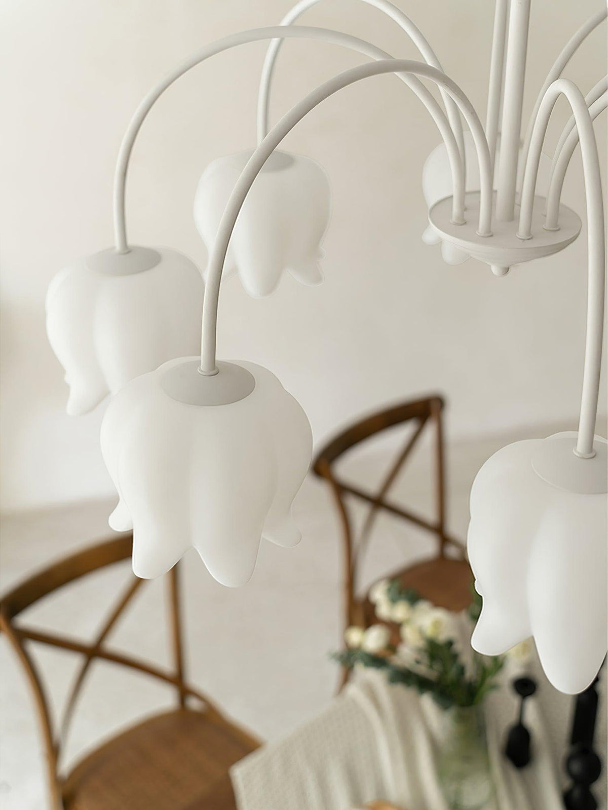 Lustra Chandelier Floral Blanc Élégant - Neutralighting