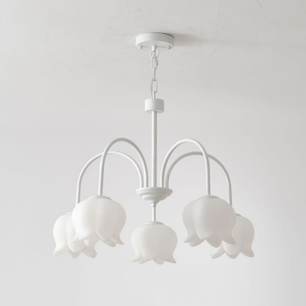 Lustra Chandelier Floral Blanc Élégant - Neutralighting