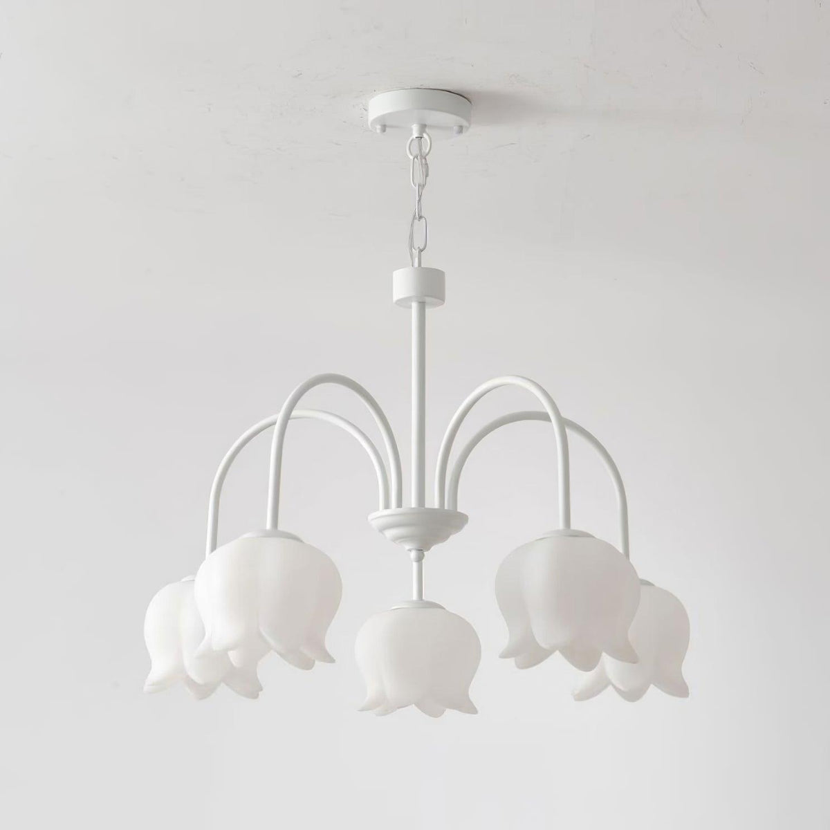 Lustra Chandelier Floral Blanc Élégant - Neutralighting