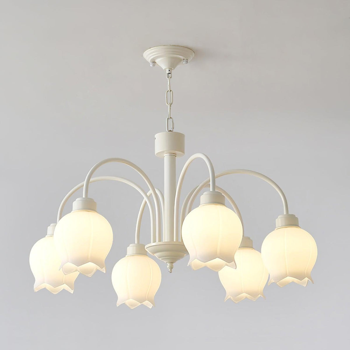 Lustra Chandelier Floral Blanc Élégant - Neutralighting