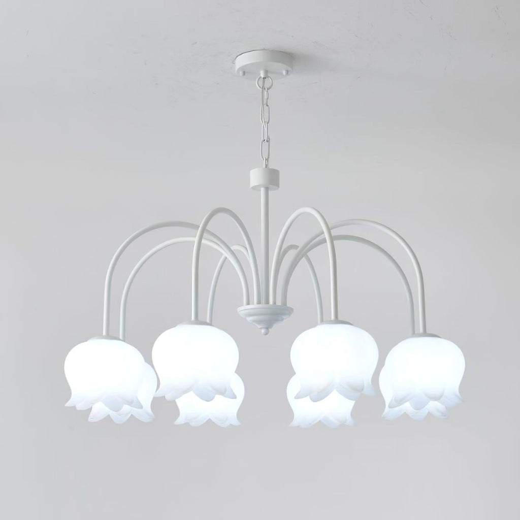 Lustra Chandelier Floral Blanc Élégant - Neutralighting