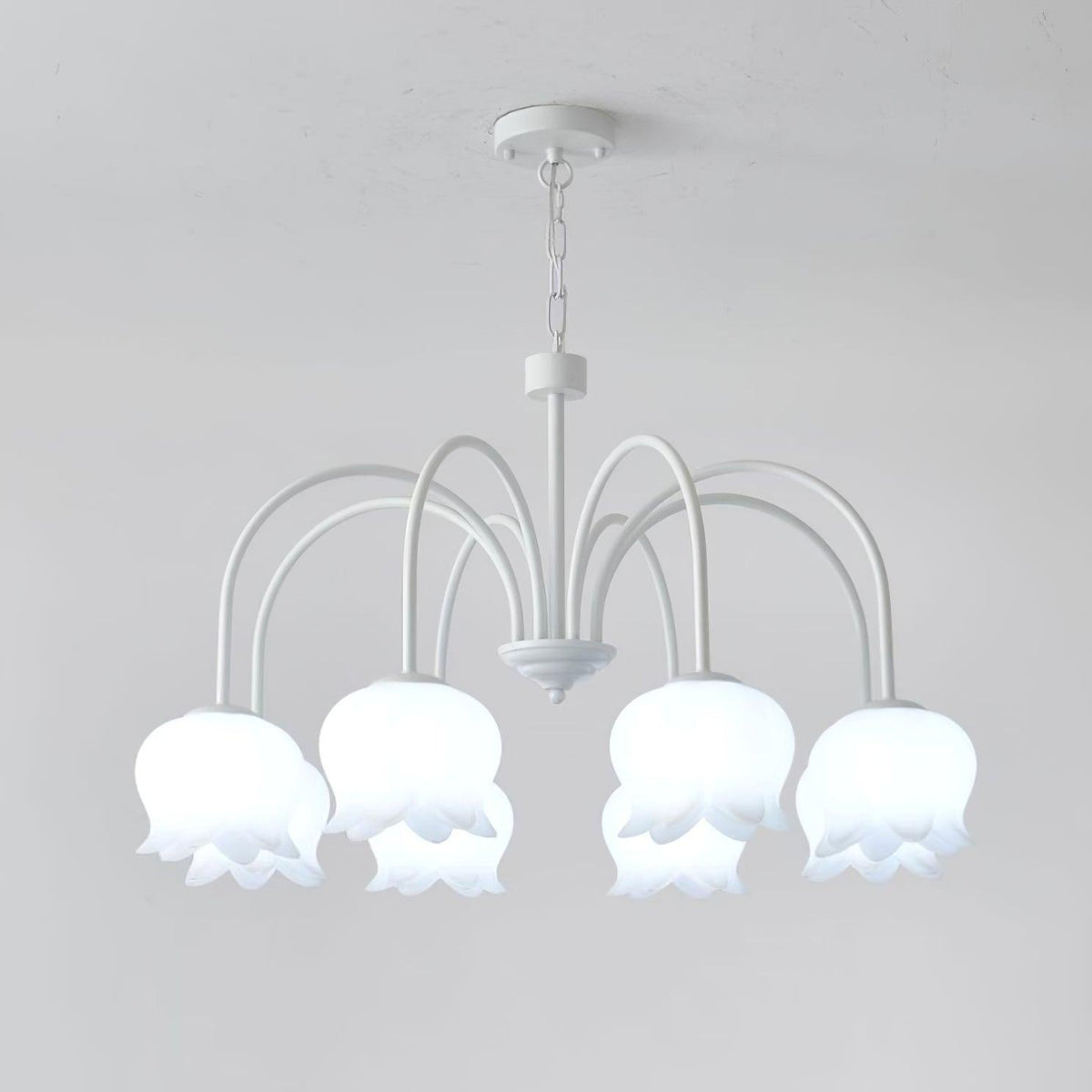 Lustra Chandelier Floral Blanc Élégant - Neutralighting
