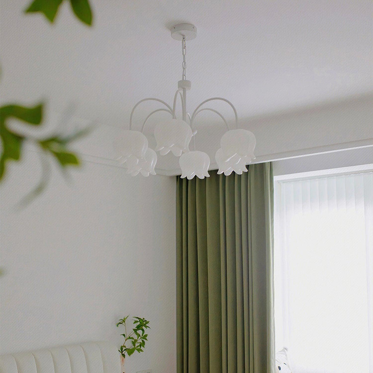 Lustra Chandelier Floral Blanc Élégant - Neutralighting