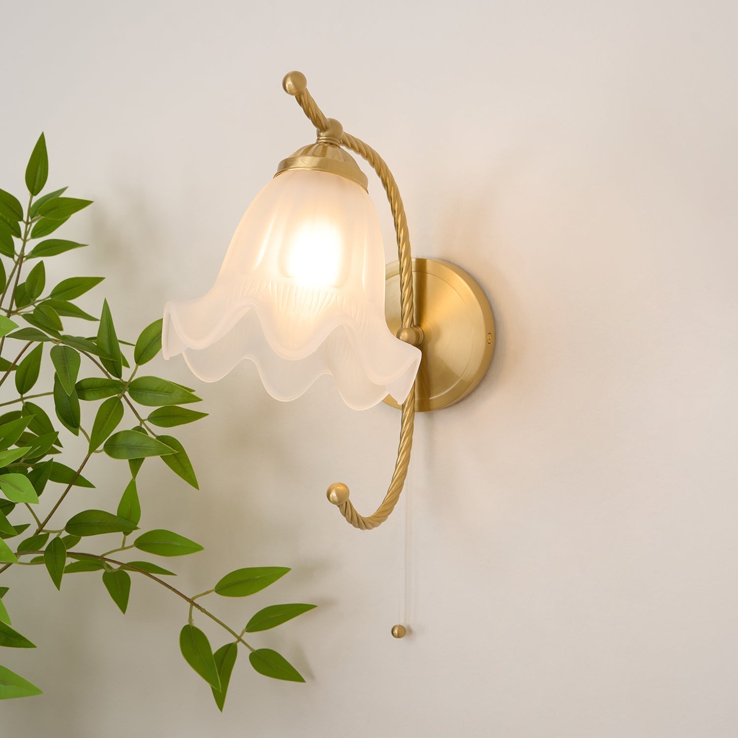 Lustra Applique Murale en Laiton Col de Cygne avec Verre - Neutralighting