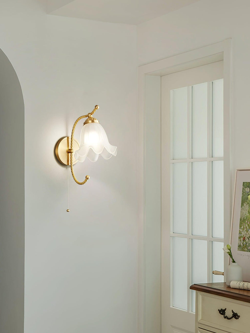 Lustra Applique Murale en Laiton Col de Cygne avec Verre - Neutralighting