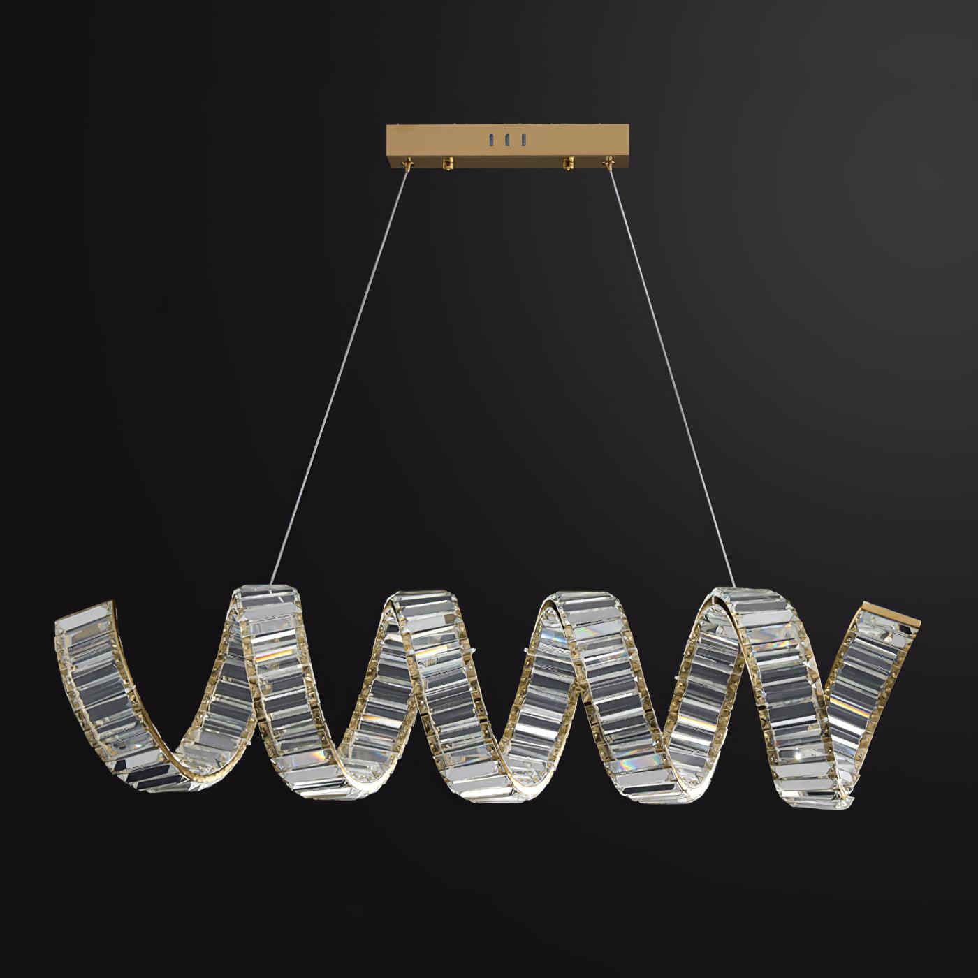 Lustra Lustre Courbé Cristal LED Luxueux - Neutralighting