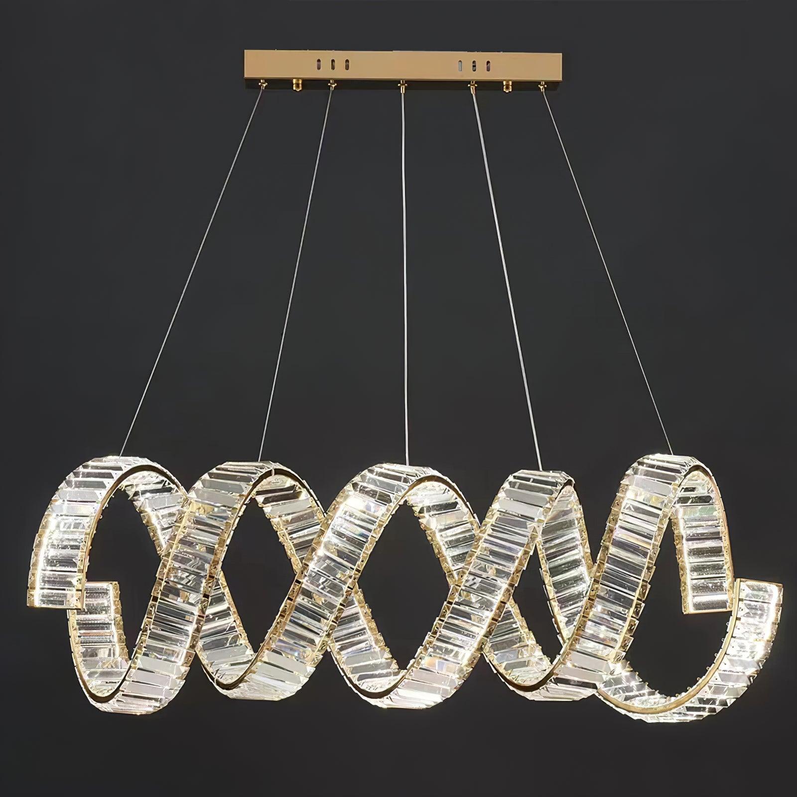 Lustra Lustre Courbé Cristal LED Luxueux - Neutralighting