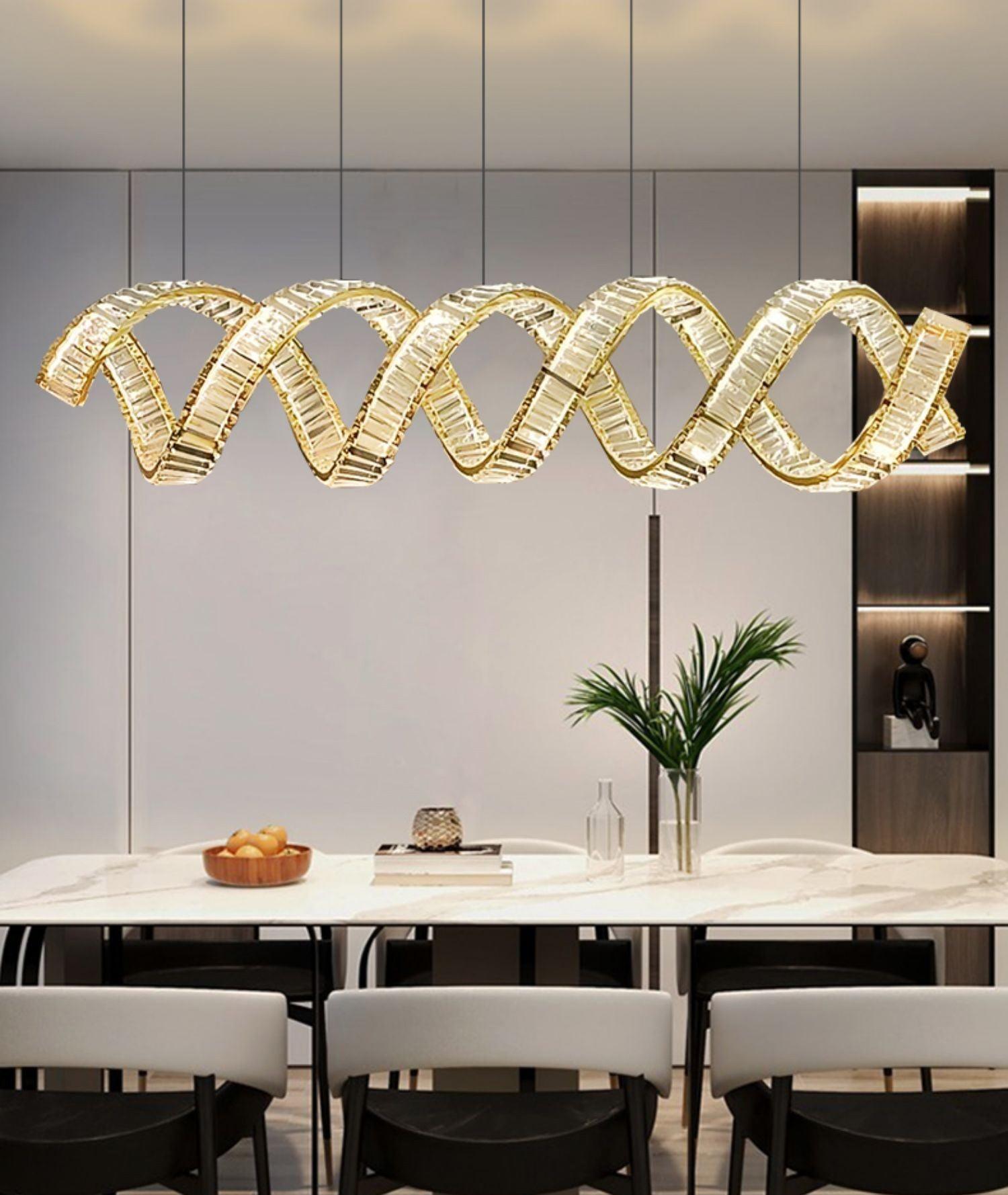 Lustra Lustre Courbé Cristal LED Luxueux - Neutralighting