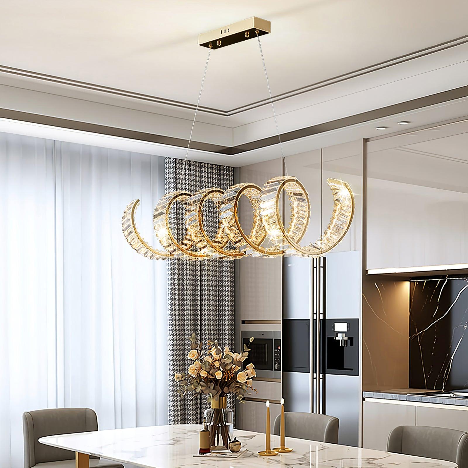 Lustra Lustre Courbé Cristal LED Luxueux - Neutralighting
