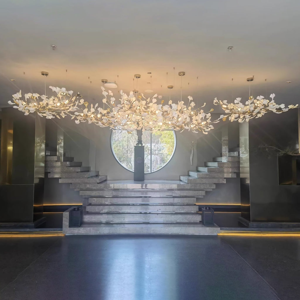 Olivia Céramique Gingko Feuille Lustre - Neutralighting