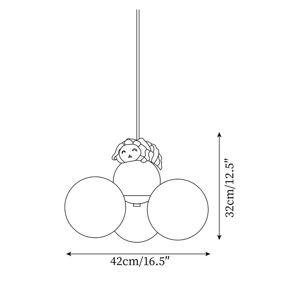 Aria Lampe Suspension Résine Animaux Mignons - Neutralighting