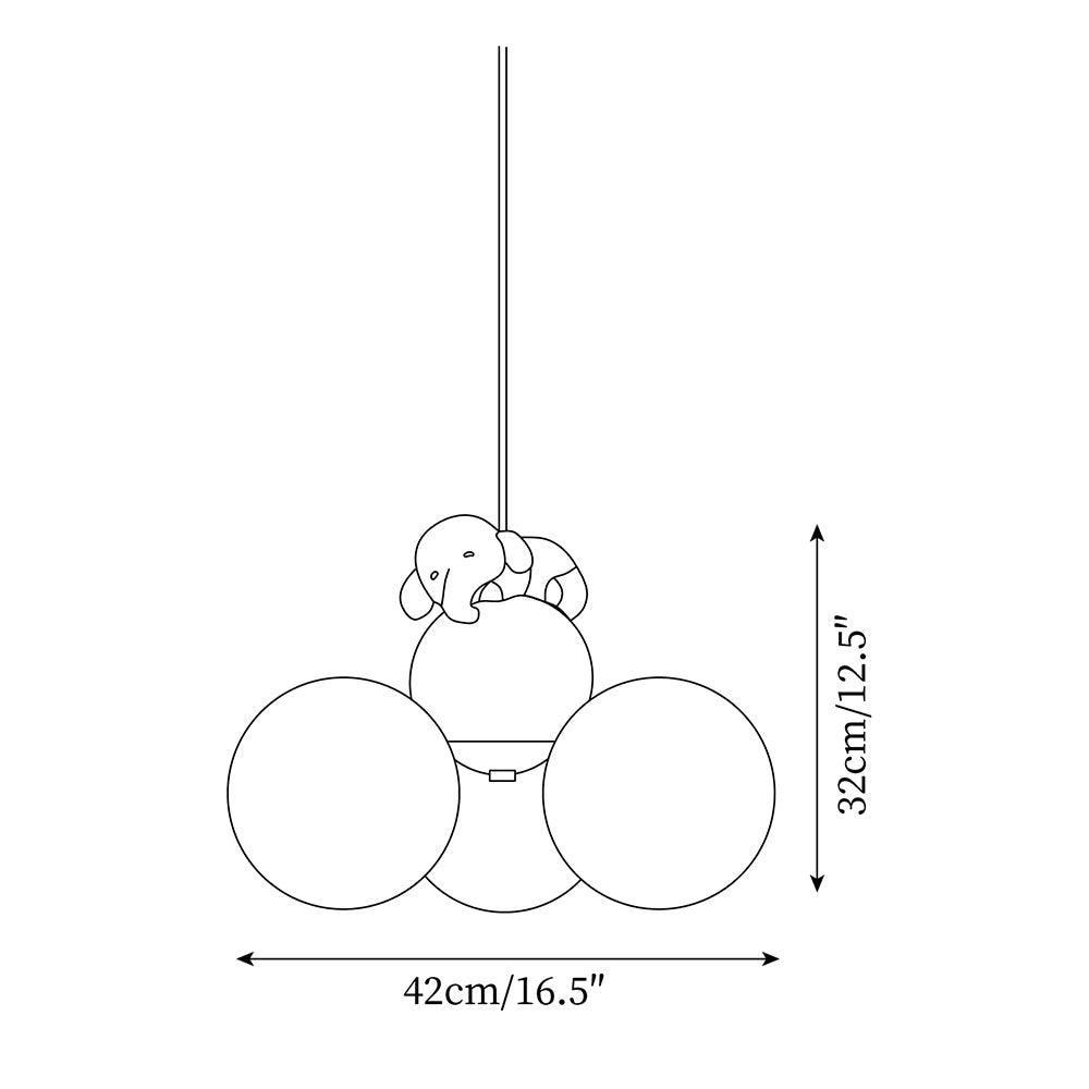 Aria Lampe Suspension Résine Animaux Mignons - Neutralighting